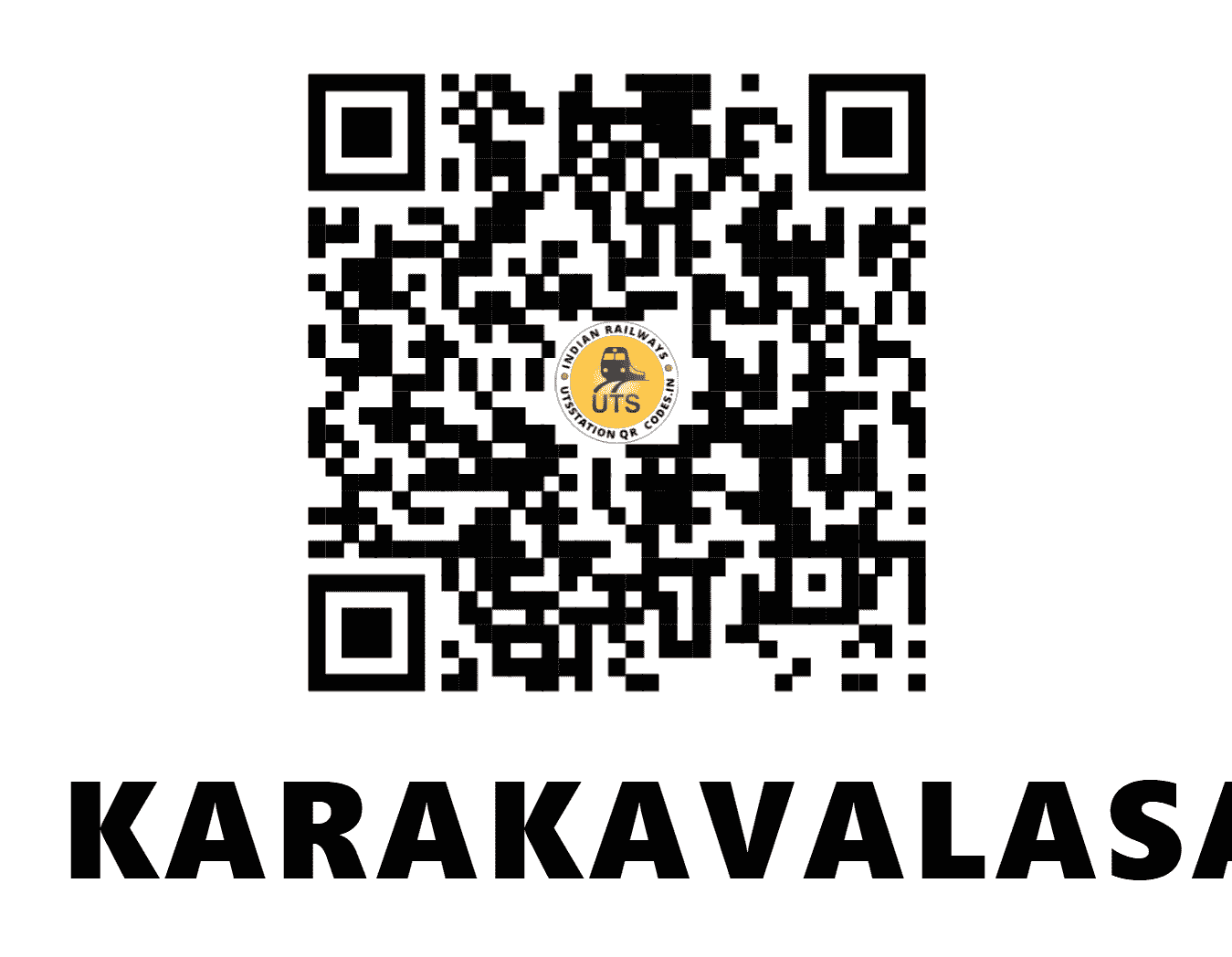 UTS QR Code for KARAKAVALASA - KVLS - EO (ANDHRA PRADESH)